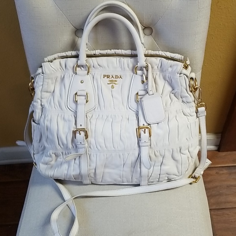 Authentic Prada Tessutos leather bag